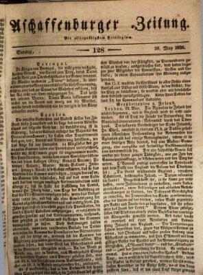 Aschaffenburger Zeitung Samstag 28. Mai 1836