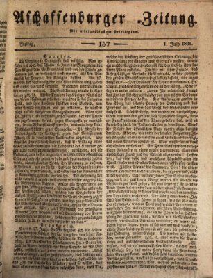 Aschaffenburger Zeitung Freitag 1. Juli 1836