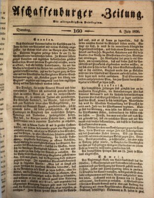 Aschaffenburger Zeitung Dienstag 5. Juli 1836