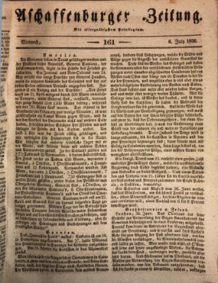 Aschaffenburger Zeitung Mittwoch 6. Juli 1836