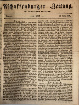 Aschaffenburger Zeitung Mittwoch 13. Juli 1836