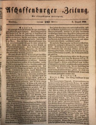 Aschaffenburger Zeitung Montag 8. August 1836