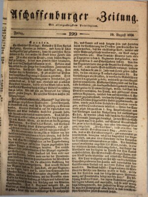 Aschaffenburger Zeitung Freitag 19. August 1836