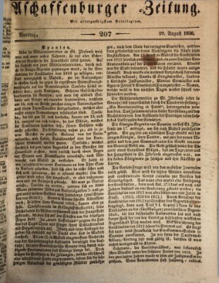 Aschaffenburger Zeitung Montag 29. August 1836