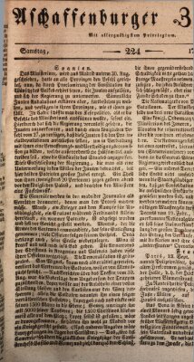 Aschaffenburger Zeitung Samstag 17. September 1836