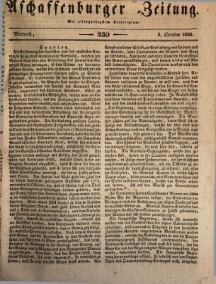 Aschaffenburger Zeitung Mittwoch 5. Oktober 1836