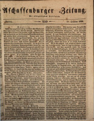 Aschaffenburger Zeitung Freitag 28. Oktober 1836