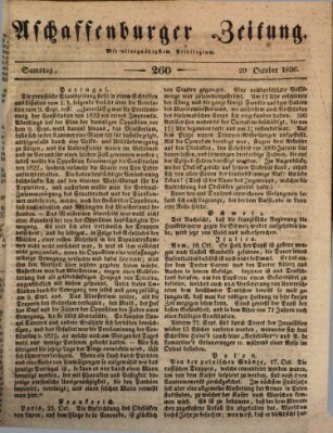 Aschaffenburger Zeitung Samstag 29. Oktober 1836