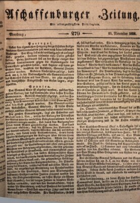 Aschaffenburger Zeitung Montag 21. November 1836