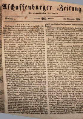 Aschaffenburger Zeitung Montag 28. November 1836