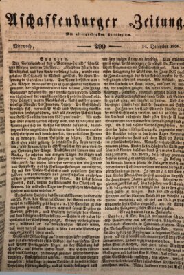 Aschaffenburger Zeitung Mittwoch 14. Dezember 1836