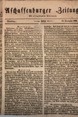 Aschaffenburger Zeitung Montag 19. Dezember 1836