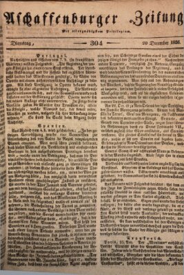 Aschaffenburger Zeitung Dienstag 20. Dezember 1836