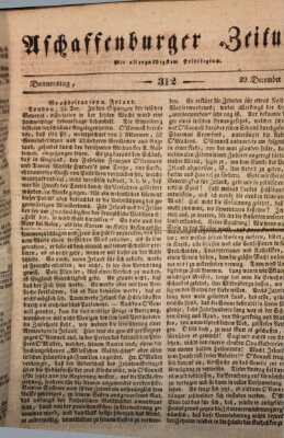 Aschaffenburger Zeitung Donnerstag 29. Dezember 1836