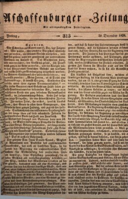 Aschaffenburger Zeitung Freitag 30. Dezember 1836