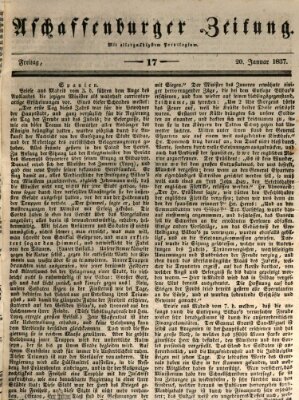 Aschaffenburger Zeitung Freitag 20. Januar 1837