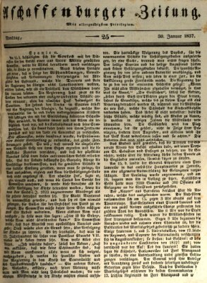 Aschaffenburger Zeitung Montag 30. Januar 1837