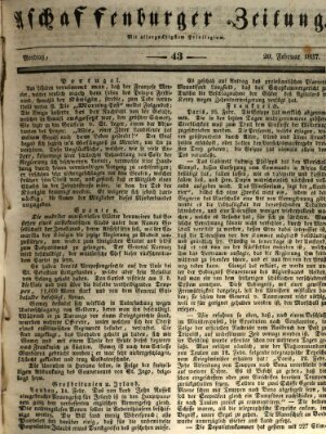 Aschaffenburger Zeitung Montag 20. Februar 1837