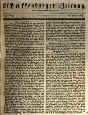 Aschaffenburger Zeitung Donnerstag 23. Februar 1837