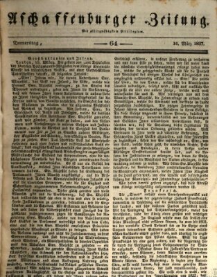 Aschaffenburger Zeitung Donnerstag 16. März 1837