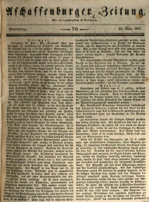 Aschaffenburger Zeitung Donnerstag 23. März 1837