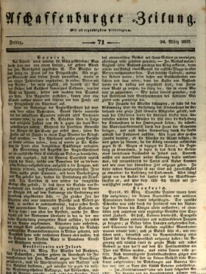 Aschaffenburger Zeitung Freitag 24. März 1837