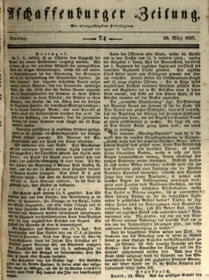 Aschaffenburger Zeitung Dienstag 28. März 1837