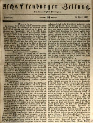 Aschaffenburger Zeitung Samstag 8. April 1837