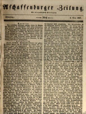 Aschaffenburger Zeitung Dienstag 2. Mai 1837