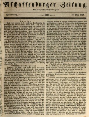 Aschaffenburger Zeitung Donnerstag 18. Mai 1837