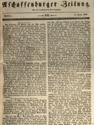 Aschaffenburger Zeitung Freitag 2. Juni 1837