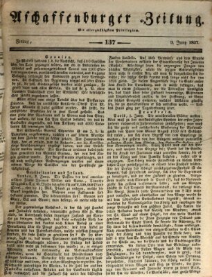 Aschaffenburger Zeitung Freitag 9. Juni 1837