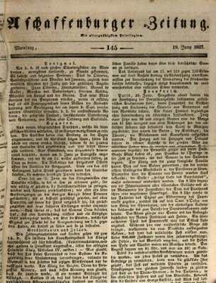 Aschaffenburger Zeitung Montag 19. Juni 1837