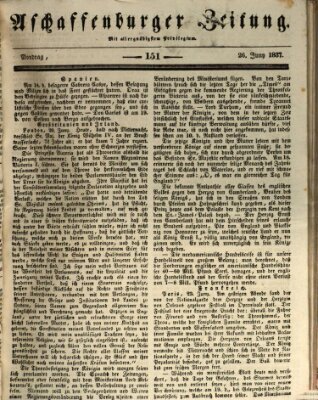 Aschaffenburger Zeitung Montag 26. Juni 1837