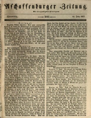 Aschaffenburger Zeitung Donnerstag 13. Juli 1837