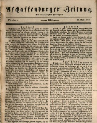 Aschaffenburger Zeitung Dienstag 11. Juli 1837