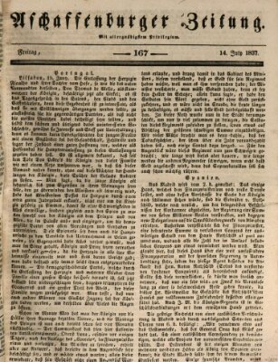 Aschaffenburger Zeitung Freitag 14. Juli 1837