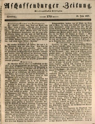 Aschaffenburger Zeitung Dienstag 18. Juli 1837