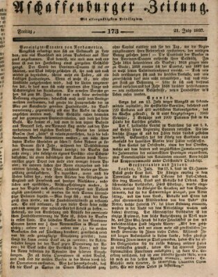 Aschaffenburger Zeitung Freitag 21. Juli 1837