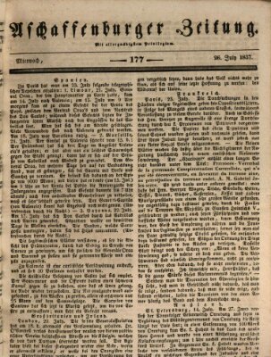 Aschaffenburger Zeitung Mittwoch 26. Juli 1837