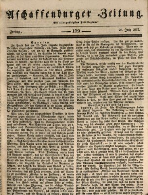 Aschaffenburger Zeitung Freitag 28. Juli 1837