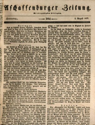 Aschaffenburger Zeitung Donnerstag 3. August 1837