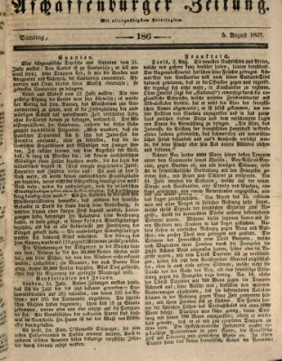 Aschaffenburger Zeitung Samstag 5. August 1837