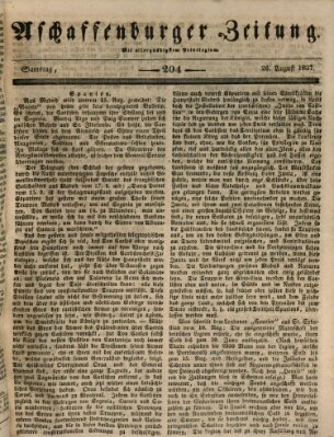 Aschaffenburger Zeitung Samstag 26. August 1837