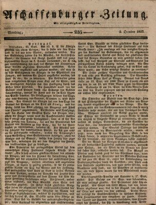 Aschaffenburger Zeitung Montag 2. Oktober 1837