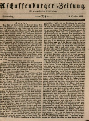 Aschaffenburger Zeitung Donnerstag 5. Oktober 1837