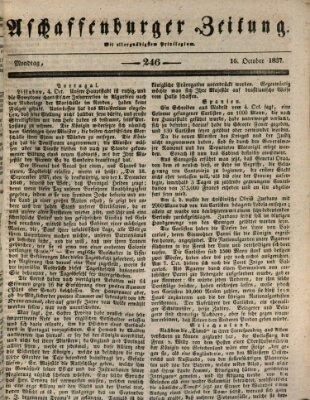 Aschaffenburger Zeitung Montag 16. Oktober 1837