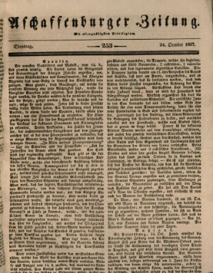 Aschaffenburger Zeitung Dienstag 24. Oktober 1837