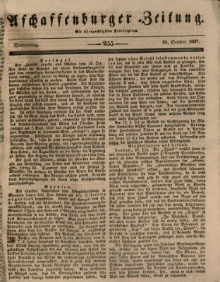 Aschaffenburger Zeitung Donnerstag 26. Oktober 1837