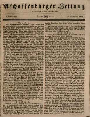 Aschaffenburger Zeitung Donnerstag 9. November 1837